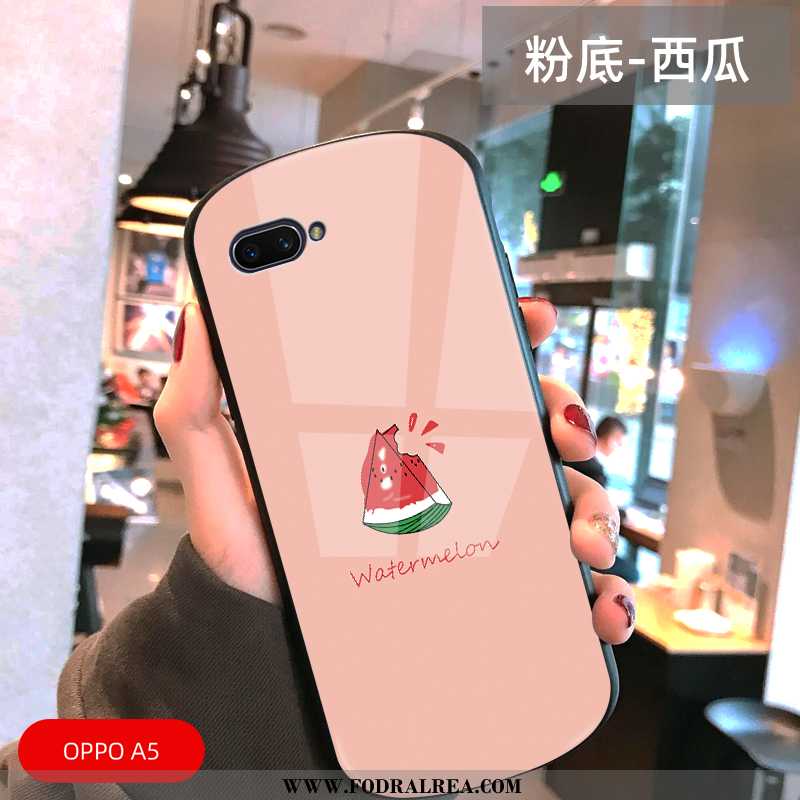 Fodral Oppo A5 Mode Liten Personlighet, Skal Oppo A5 Nubuck Fallskydd Grön