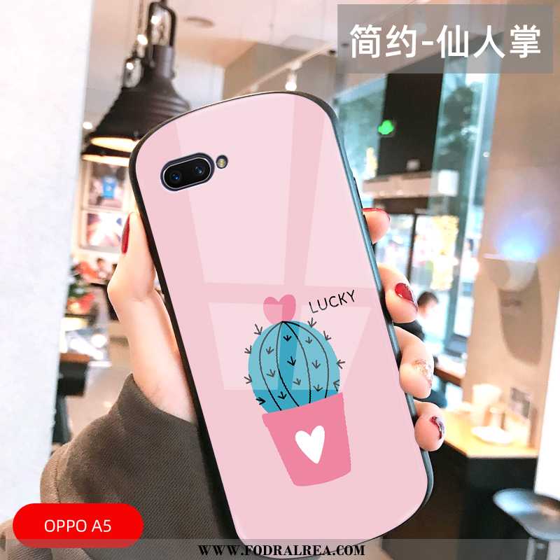 Fodral Oppo A5 Mode Liten Personlighet, Skal Oppo A5 Nubuck Fallskydd Grön