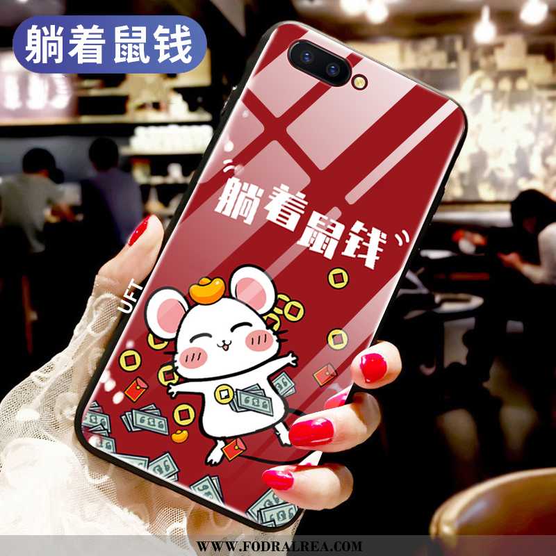 Fodral Oppo Ax5 Glas Mobil Telefon Skal, Skal Oppo Ax5 Röd All Inclusive