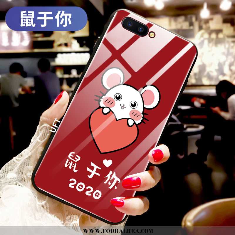 Fodral Oppo Ax5 Glas Mobil Telefon Skal, Skal Oppo Ax5 Röd All Inclusive