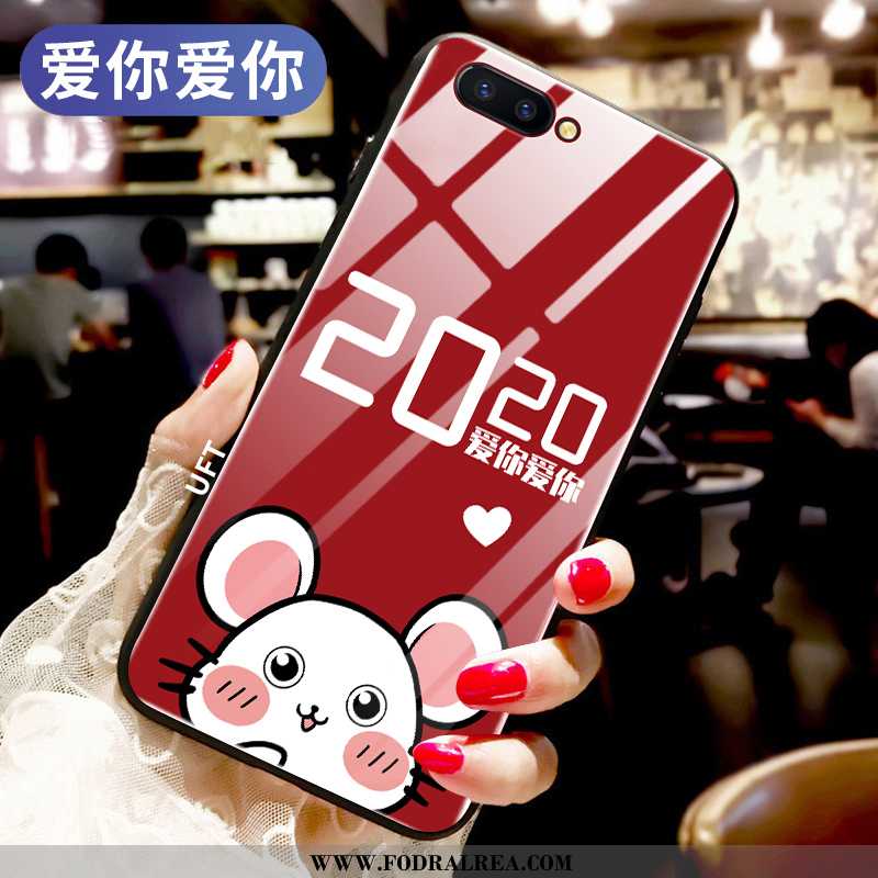 Fodral Oppo Ax5 Glas Mobil Telefon Skal, Skal Oppo Ax5 Röd All Inclusive