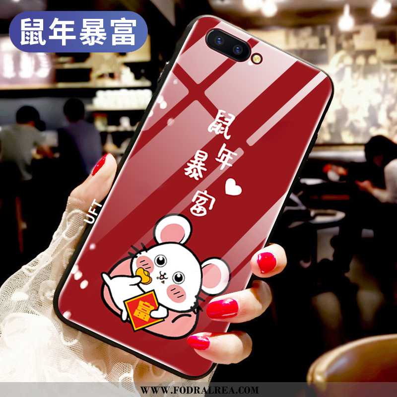 Fodral Oppo Ax5 Glas Mobil Telefon Skal, Skal Oppo Ax5 Röd All Inclusive
