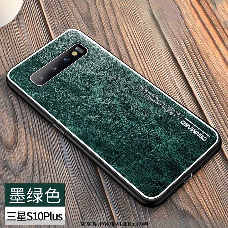 Fodral Samsung Galaxy S10+ Läder Skal All Inclusive, Samsung Galaxy S10+ Super Svart Svarta