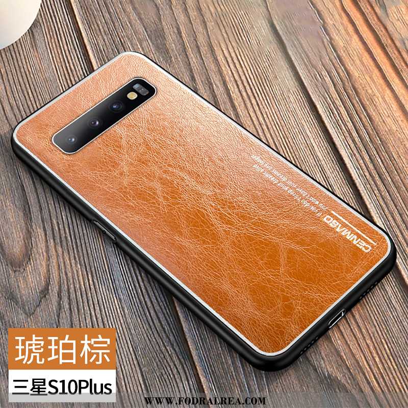 Fodral Samsung Galaxy S10+ Läder Skal All Inclusive, Samsung Galaxy S10+ Super Svart Svarta