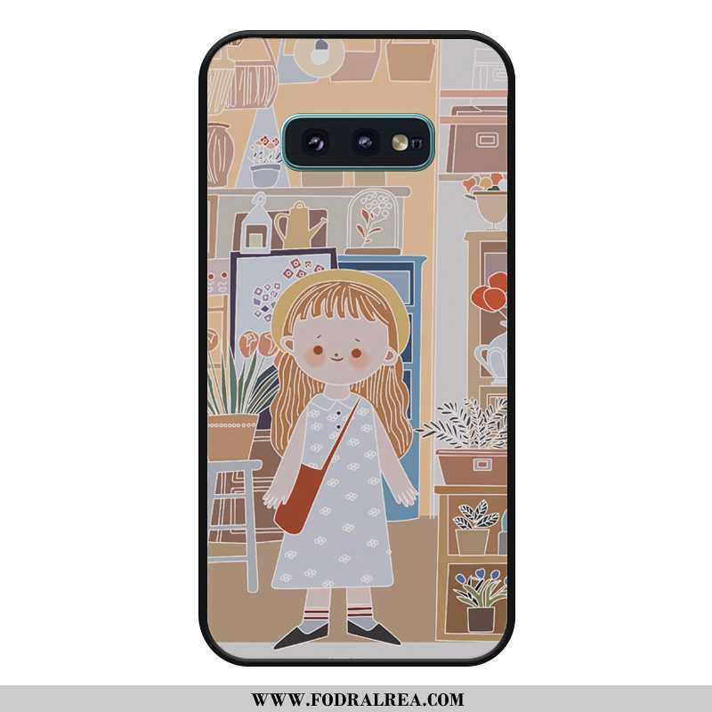 Fodral Samsung Galaxy S10e Silikon Fallskydd Blommor, Skal Samsung Galaxy S10e Lättnad Blå