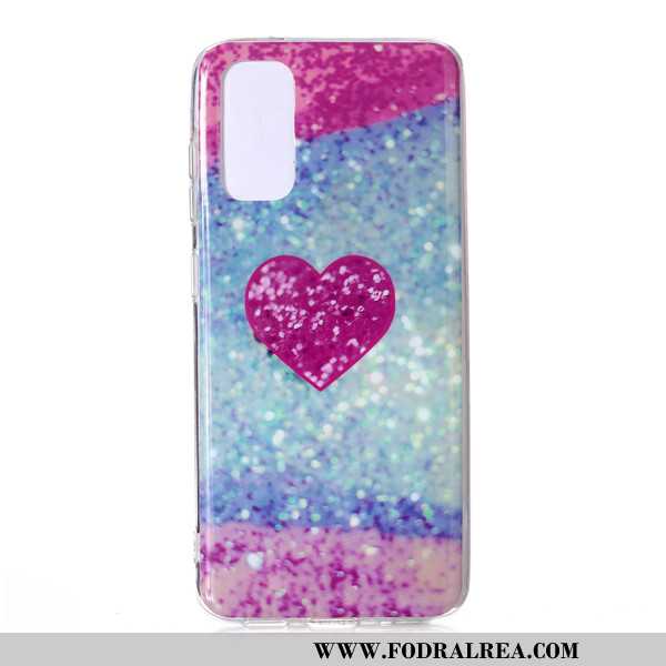 Fodral Samsung Galaxy S20 Tecknat Stor, Skal Samsung Galaxy S20 Mobil Telefon Stjärna Rosa