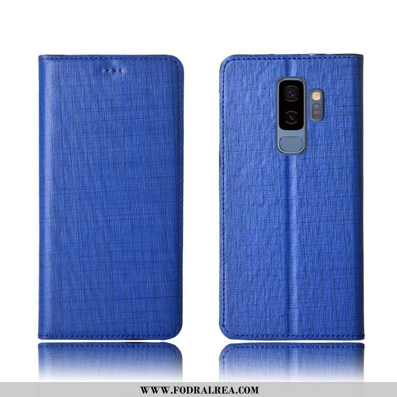 Fodral Samsung Galaxy S9+ Mjuk All Inclusive Skal, Skal Samsung Galaxy S9+ Silikon Läderfodral Blå