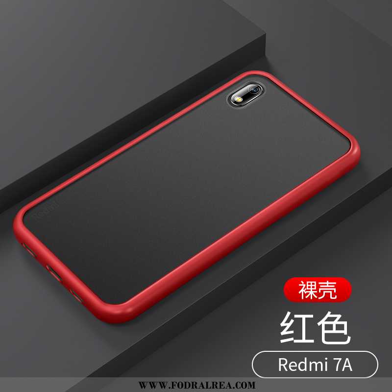 Fodral Xiaomi Redmi 7a Silikon Röd Skal, Skal Xiaomi Redmi 7a Transparent All Inclusive Mörkblå