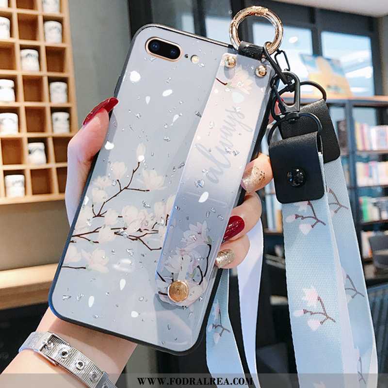 Fodral iPhone 8 Plus Tunn Mobil Telefon Fodral, Skal iPhone 8 Plus Hängsmycken Lätt Blå