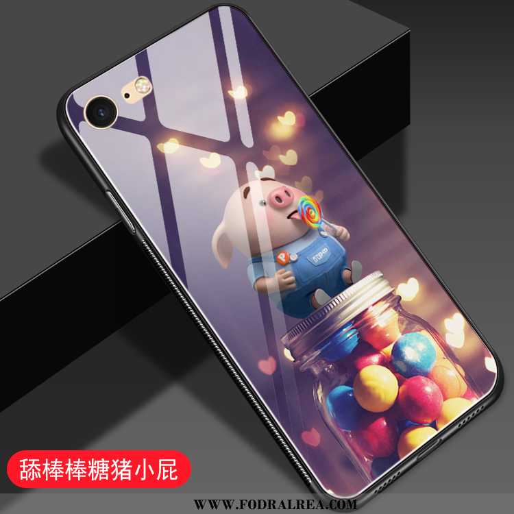 Fodral iPhone 8 Trend Glas Mobil Telefon, Skal iPhone 8 Skydd Spegel Rosa