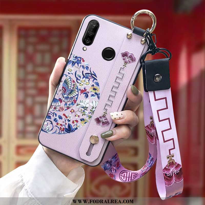 Skal Huawei P30 Lite Skydd Fodral Rosa, Huawei P30 Lite Hängsmycken Silikon Rosa