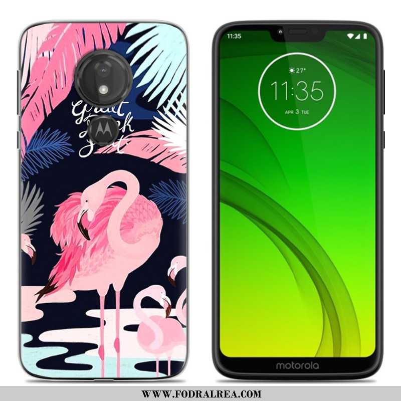 Skal Moto G7 Power Silikon Mobil Telefon Trend, Fodral Moto G7 Power Personlighet Blå