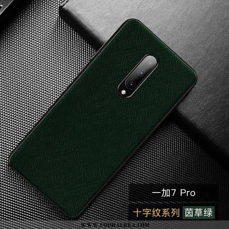 Skal Oneplus 7 Pro Personlighet Trend, Fodral Oneplus 7 Pro Äkta Läder All Inclusive Orange
