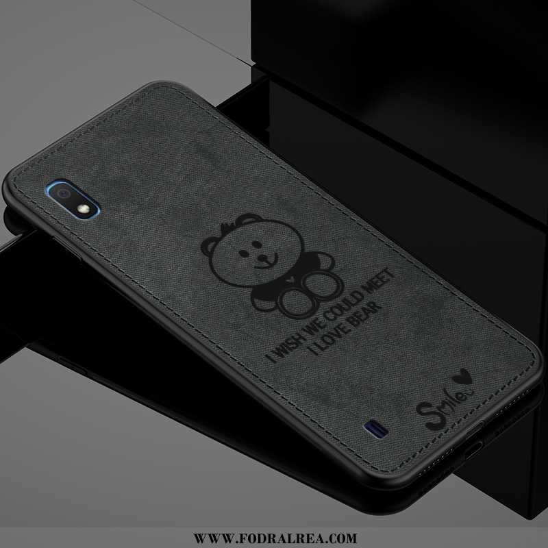 Skal Samsung Galaxy A10 Personlighet Mönster Textil, Fodral Samsung Galaxy A10 Kreativa Mjuk Grå
