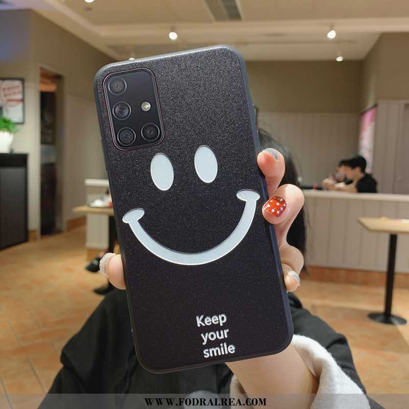 Skal Samsung Galaxy A71 Tecknat Nubuck Par, Fodral Samsung Galaxy A71 Trend Svarta