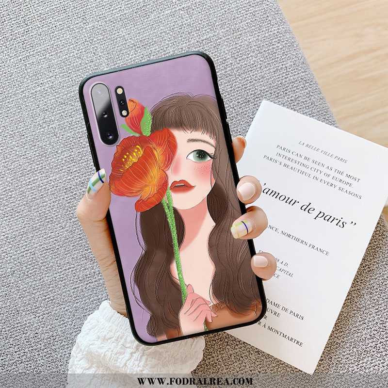 Skal Samsung Galaxy Note 10+ Silikon Grön Tredimensionell, Fodral Samsung Galaxy Note 10+ Nubuck