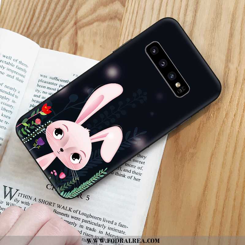 Skal Samsung Galaxy S10 Nubuck Silikon Hemming, Fodral Samsung Galaxy S10 Tecknat Mjuk Mörkblå