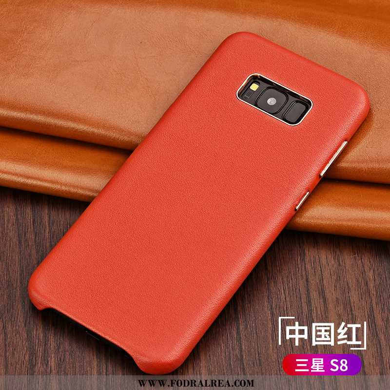 Skal Samsung Galaxy S8 Läderfodral Super Svart, Fodral Samsung Galaxy S8 Äkta Läder Trend Svarta