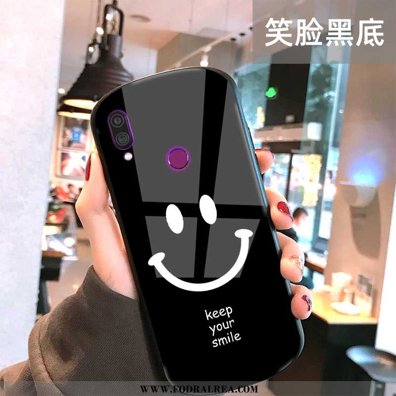 Skal Xiaomi Redmi Note 7 Silikon Ny Svart, Fodral Xiaomi Redmi Note 7 Skydd Glas Svarta