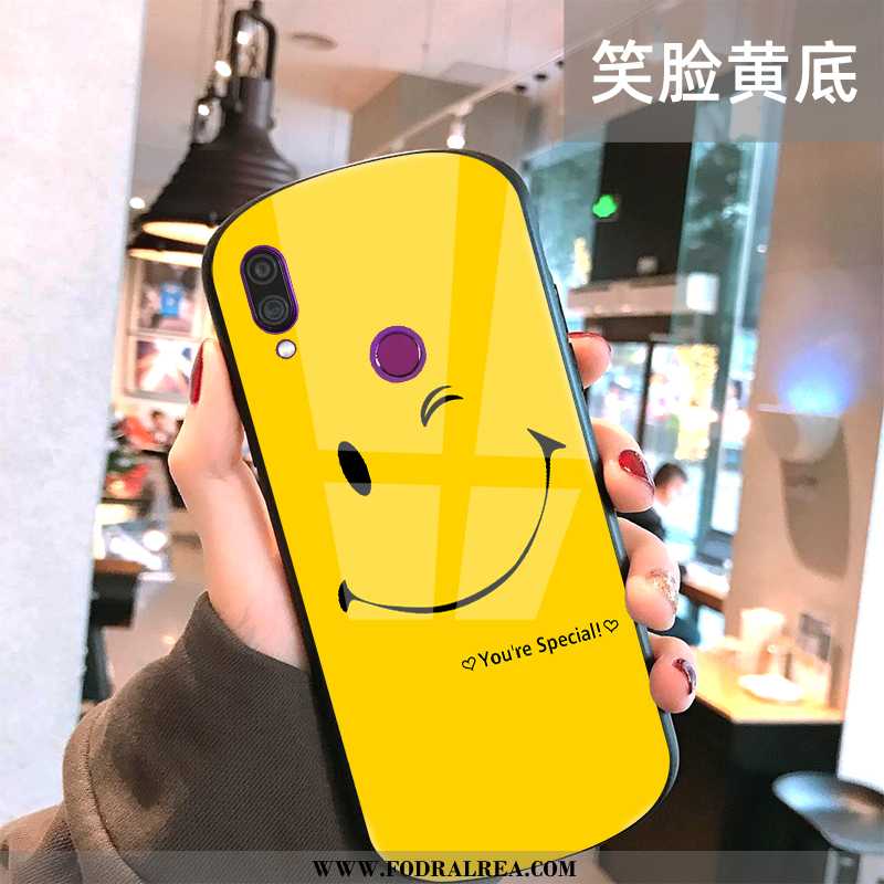 Skal Xiaomi Redmi Note 7 Silikon Ny Svart, Fodral Xiaomi Redmi Note 7 Skydd Glas Svarta