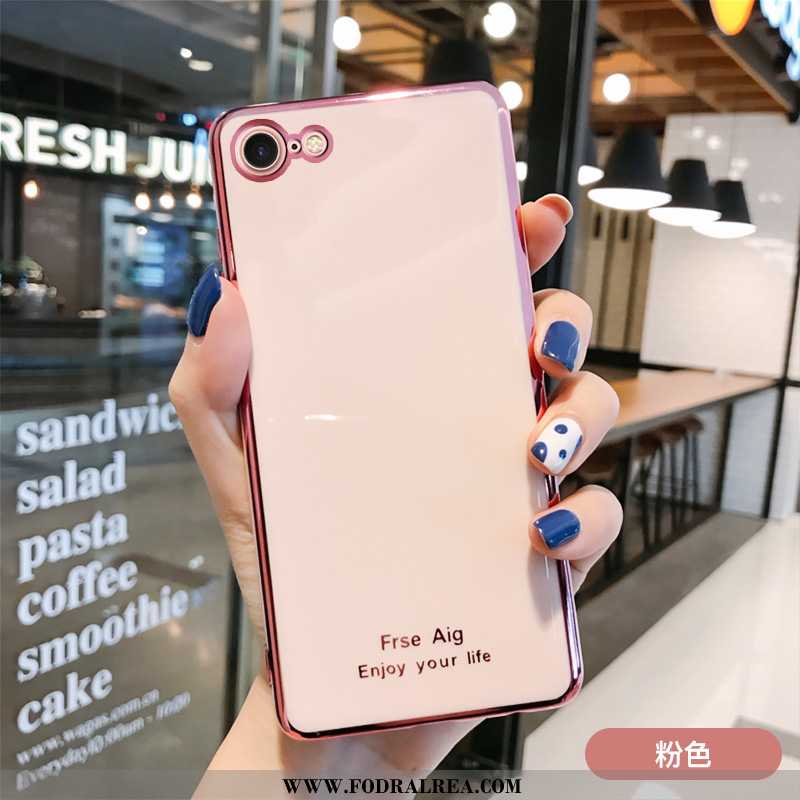 Skal iPhone 8 Silikon Fallskydd Mobil Telefon, Fodral iPhone 8 Personlighet Par Rosa