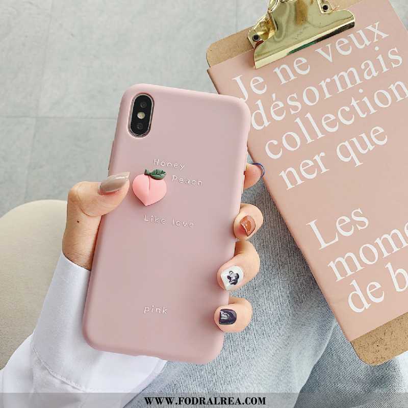 Skal iPhone Xs Silikon Rosa Skal, Fodral iPhone Xs Trend Cow