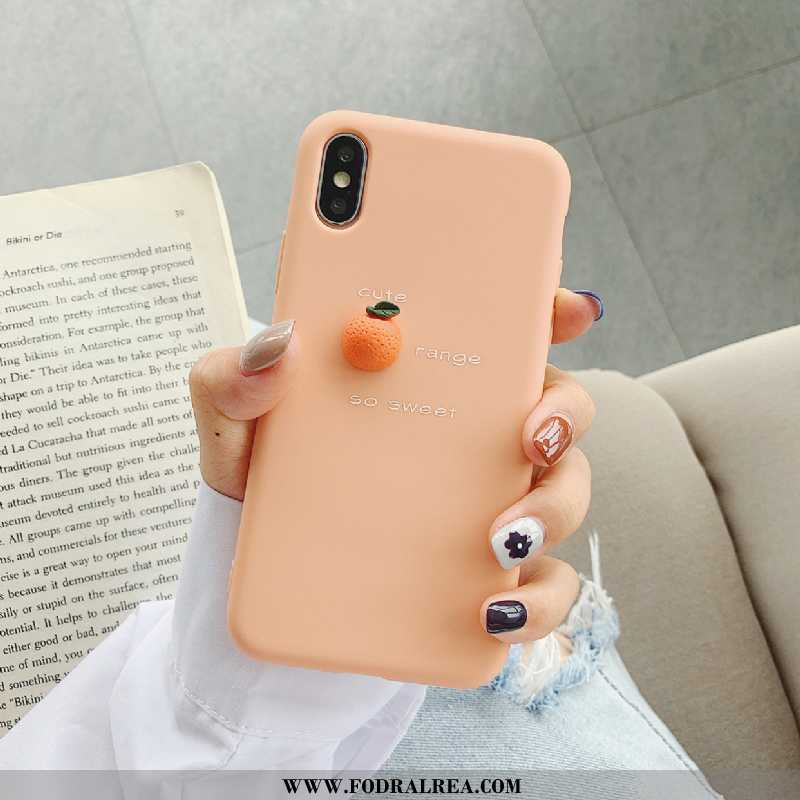 Skal iPhone Xs Silikon Rosa Skal, Fodral iPhone Xs Trend Cow