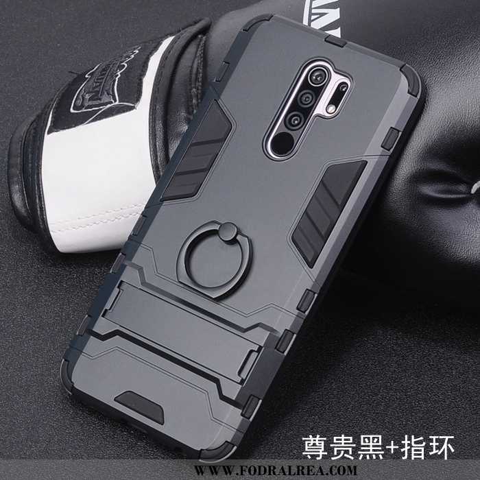 Skal Xiaomi Redmi 9 Kreativa Skydd Fodral, Fodral Xiaomi Redmi 9 Trend Support Svarta