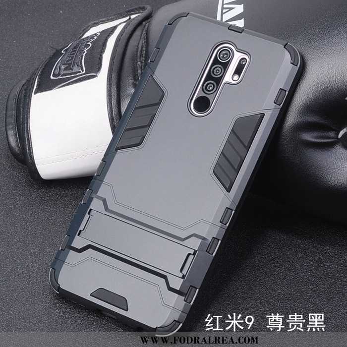 Skal Xiaomi Redmi 9 Kreativa Skydd Fodral, Fodral Xiaomi Redmi 9 Trend Support Svarta