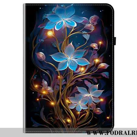 Case Samsung Galaxy Tab S10 Fe Plus Telefonfodral Blå Blommor