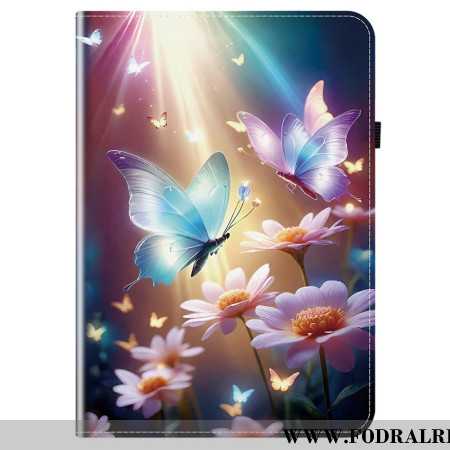 Case Samsung Galaxy Tab S10 Fe Plus Telefonfodral Lysande Fjärilar