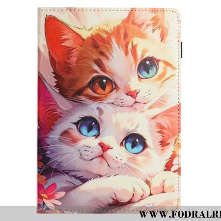 Case Samsung Galaxy Tab S10 Fe Telefonfodral Två Katter