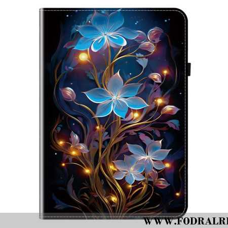Case Samsung Galaxy Tab S11 Telefonfodral Blå Blommor