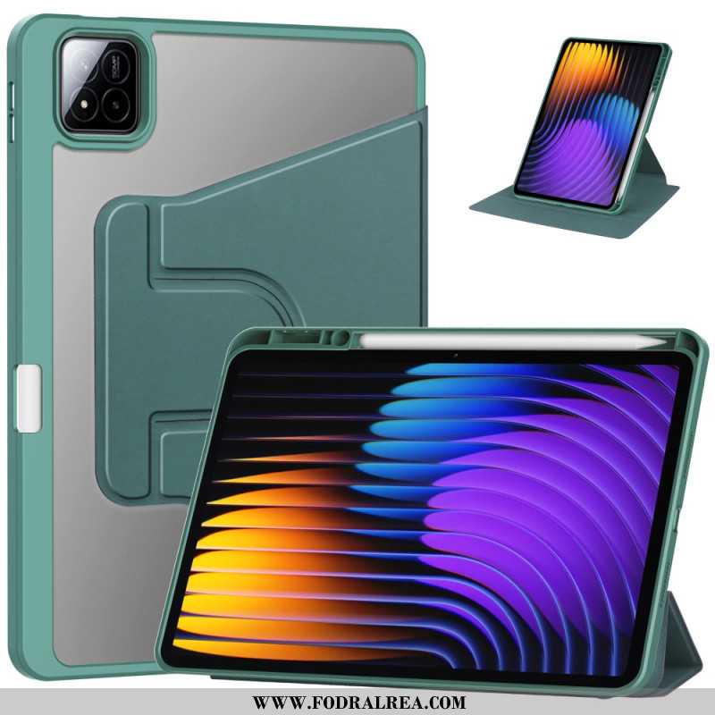 Case Xiaomi Pad 7 / 7 Pro Telefonfodral Lädereffekt Med Roterande Stativ