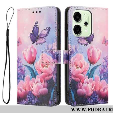 Fodral För Oppo Reno 14f 5g Blomsterdekorationer