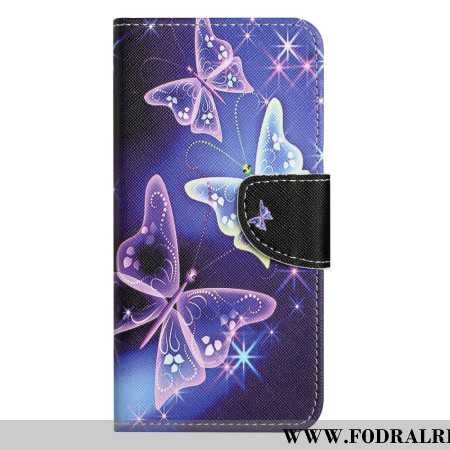 Fodral För Samsung Galaxy A17 4g / 5g Gnistrande Fjärilar