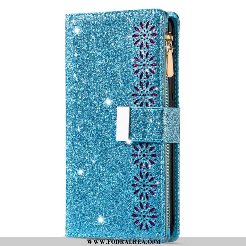 Fodral För Samsung Galaxy S25 Plus 5g Plånbok Med Paljettmönster