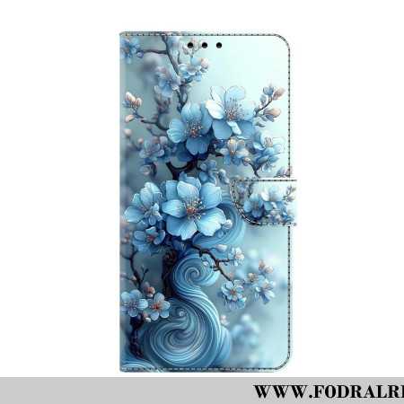 Fodral För Samsung Galaxy S26 Isblå Blommor
