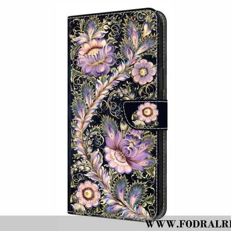 Fodral För Samsung Galaxy S26 Plus Vintage Guldfärgade Nålmönster