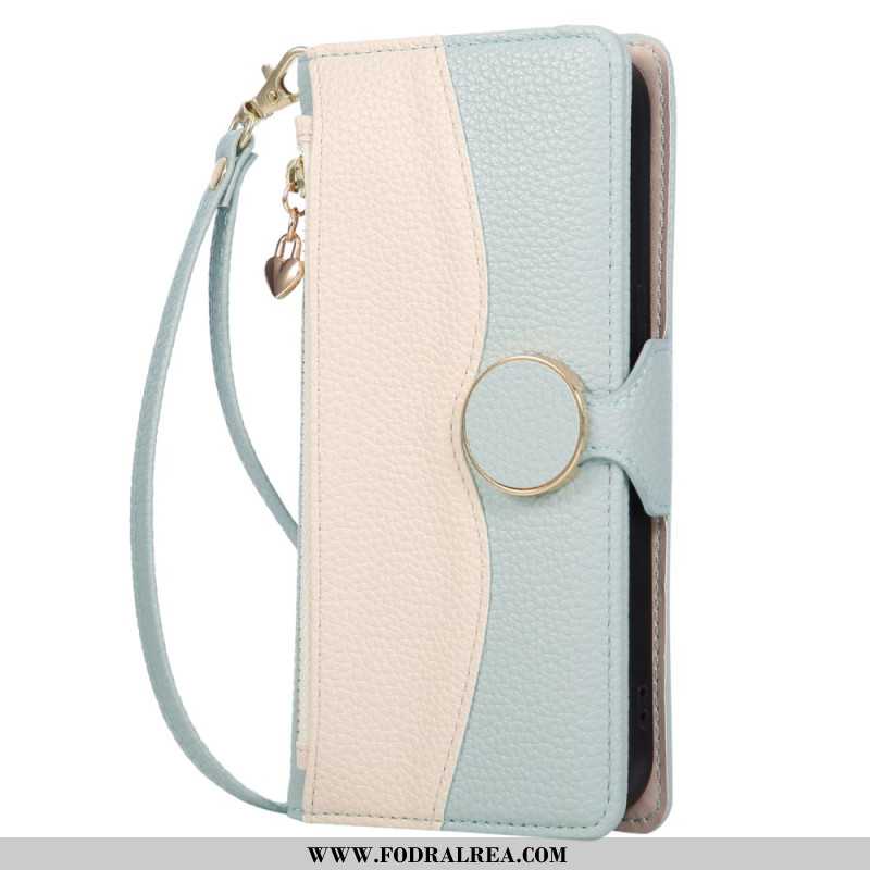 Fodral För Samsung Galaxy S26 Plånbok Med Tvåfärgad Dragkedja