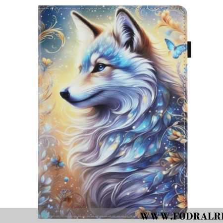 Fodral För Samsung Galaxy Tab S10 Fe Vit Varg