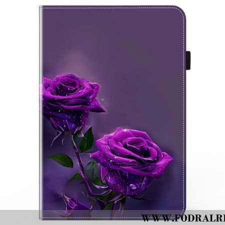 Fodral För Samsung Galaxy Tab S10 Plus Lila Rosor