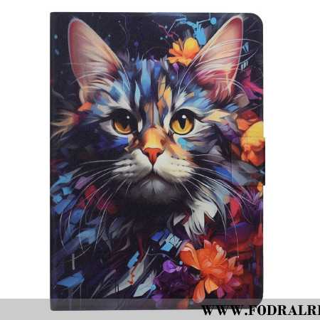 Fodral För Samsung Galaxy Tab S11 Konstnärlig Katt