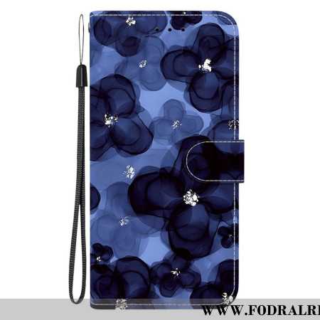 Fodral För Sony Xperia 10 Vii Blått Blommönster