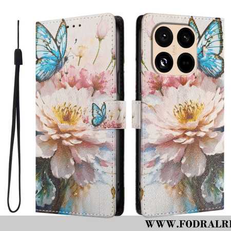Fodral För Xiaomi 15t Pro Blomma Och Fjäril