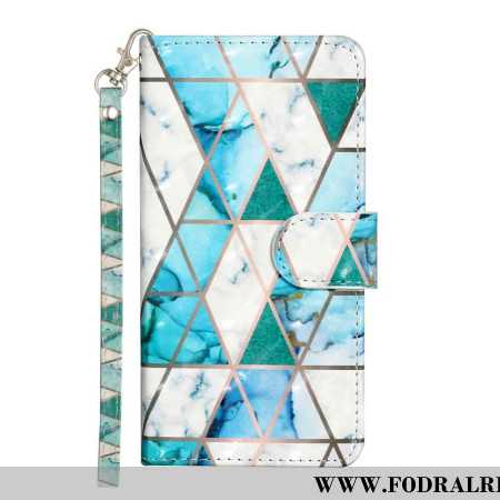 Fodral För Xiaomi 15t Pro Grön Marmor Med Rem