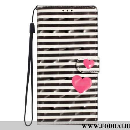 Fodral För Xiaomi 15t Pro Ränder Och Hjärta