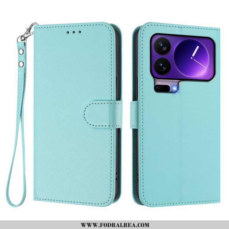 Fodral För Xiaomi 17 Pro Enkel Lädereffekt