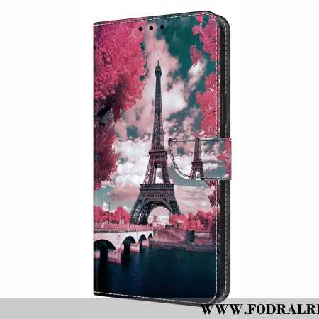 Fodral För Xiaomi Redmi Note 14 4g Blommigt Eiffeltorn
