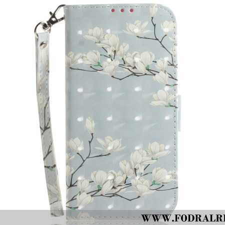 Fodral För Xiaomi Redmi Note 14 5g Snodd Med Akvarellblommor